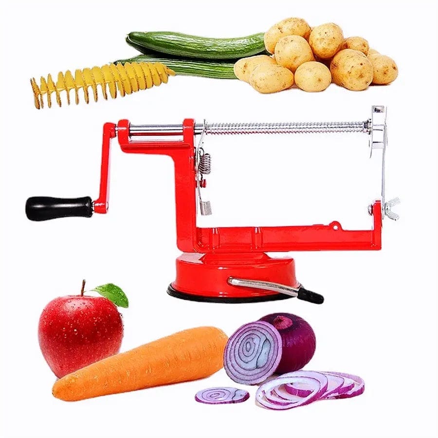 Spiral Potato Cutter, Manually Rotating Potato Tower Machine, Portable Quick Spiral French Slicer Cutter Bar, Vegetable Spiral Cutter Machine, Twist Fries Machine, Metal Peeler Corer Slicer, Creative Hand-shake Fruit Potato Peeler, Home Kitchen Gadget Spiral Potato Cutter, Manually Rotating Potato Tower Machine, Portable Quick Spiral French Slicer Cutter Bar, Vegetable Spiral Cutter Machine, Twist Fries Machine, Metal Peeler Corer Slicer, Creative Hand-shake Fruit Potato Peeler, Home Kitchen Gadget